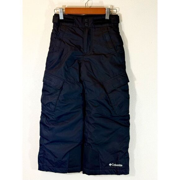 COLUMBIA BLACK BUGABOO OUTGROW OMNI-TECH SNOW PANTS KIDS 6/7 - Picture 1 of 16